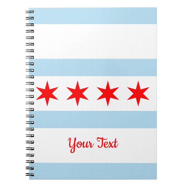 Flagga of Chicago, Illinois Notebook Anteckningsbok (Framsidan)