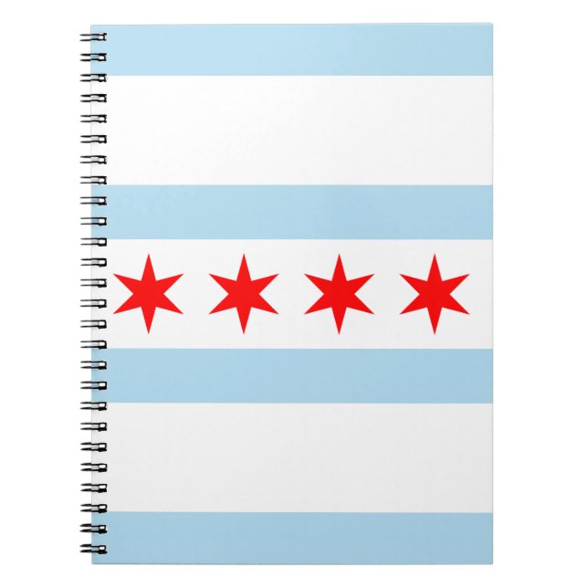 Flagga of Chicago, Illinois Notebook Anteckningsbok (Framsidan)