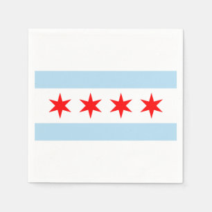 Flagga of Chicago, Illinois Pappersservett