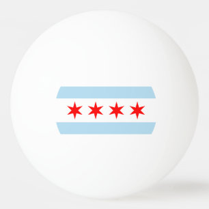 Flagga of Chicago, Illinois Ping-Pong Ball Pingisboll
