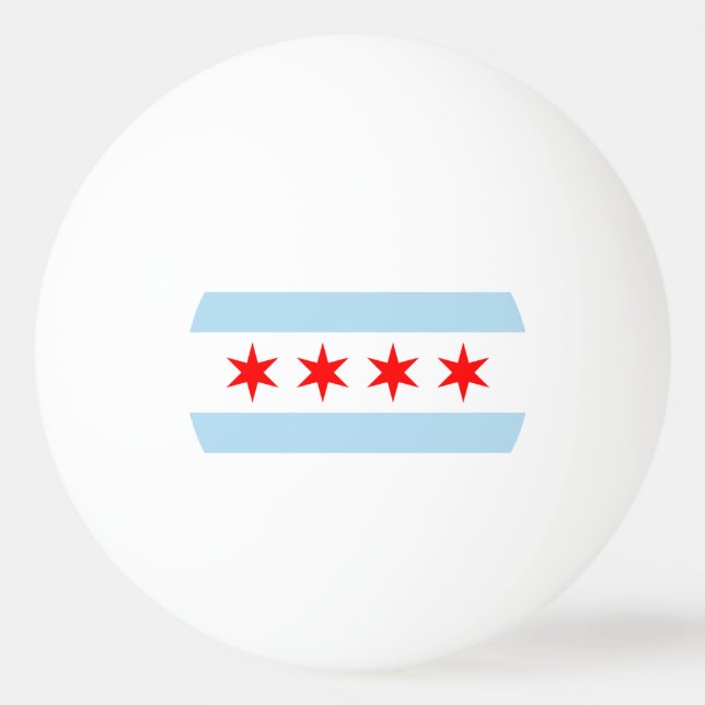 Flagga of Chicago, Illinois Ping-Pong Ball Pingisboll (Framsidan)