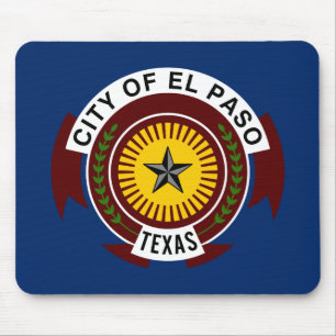 Flagga of City El Paso, Texas Mouse Pad Musmatta
