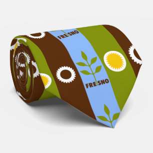 Flagga of city Fresno, California Neck Tie Slips