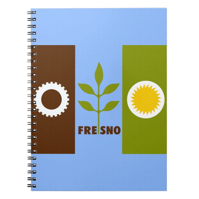Flagga of city Fresno, California Notebook Anteckningsbok (Framsidan)