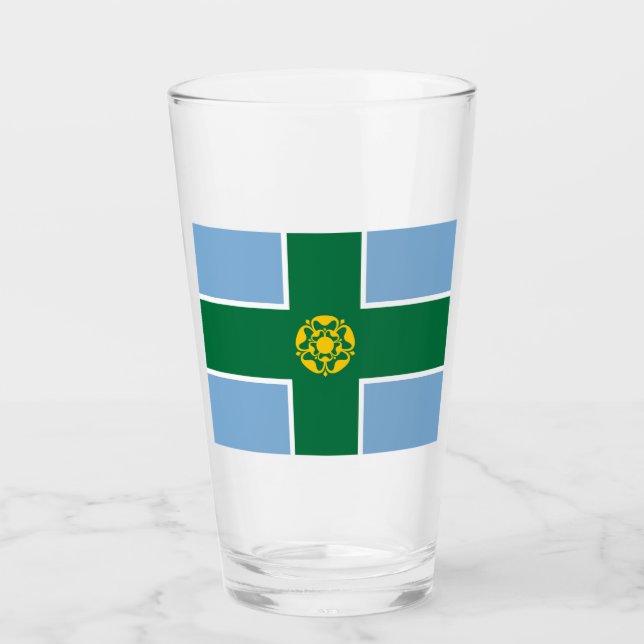Flagga of Derbyshire (England, Förenade kungariket Glaskopp (Framsida)