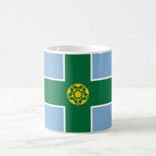 Flagga of Derbyshire (England, Förenade kungariket Kaffemugg