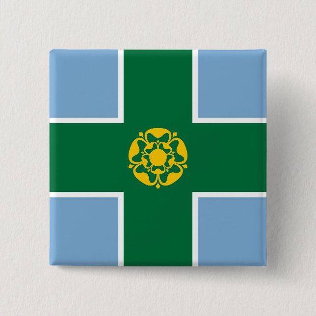 Flagga of Derbyshire (England, Förenade kungariket Knapp (Framsida)