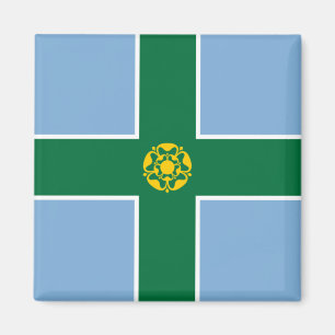 Flagga of Derbyshire (England, Förenade kungariket Magnet