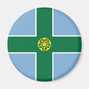 Flagga of Derbyshire (England, Förenade kungariket Magnet