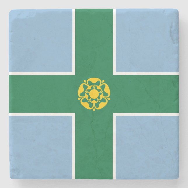 Flagga of Derbyshire (England, Förenade kungariket Stenunderlägg (Framsidan)