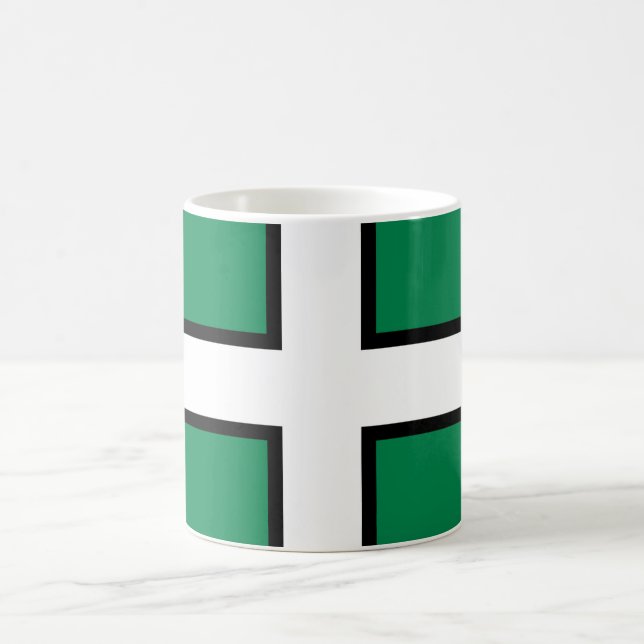 Flagga of Devon (UK county) Kaffemugg (Center)
