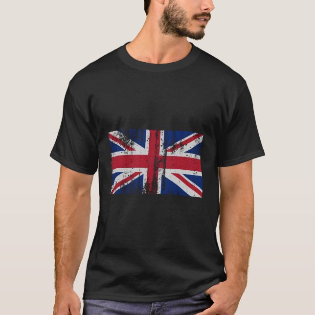 Flagga of England British Flagga Förenade kungarik T Shirt (Framsida)