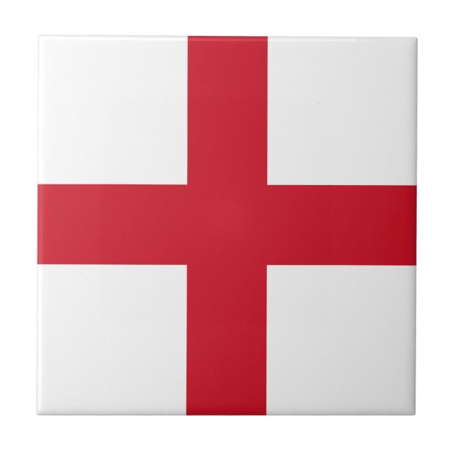 Flagga of England Ceramic Tile Kakelplatta (Framsidan)