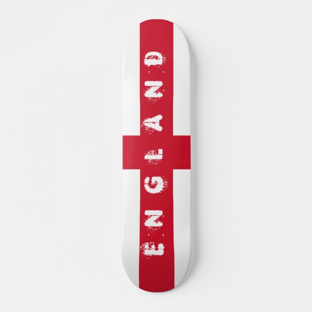 Flagga of England Skateboard Bräda 20 Cm (Framsida)