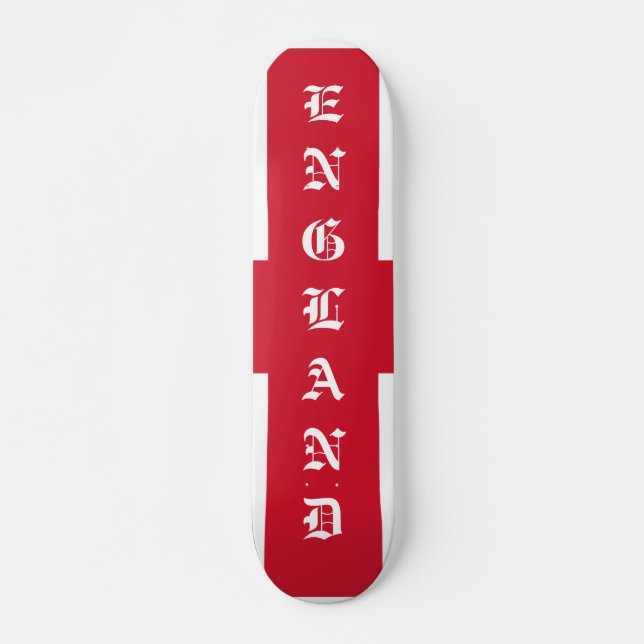 Flagga of England Skateboard Bräda 21,5 Cm (Framsida)