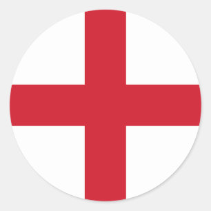 Flagga of England Sticker Runt Klistermärke