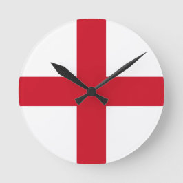 Flagga of England Wall Clock Rund Klocka