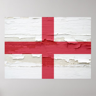 Flagga of England Weasted Poster