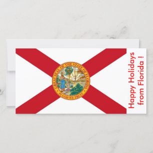 Flagga of Florida, Glad helg från USA Julkort