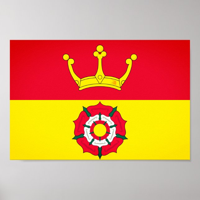 Flagga of Hampshire County, England (UK) Poster (Framsidan)