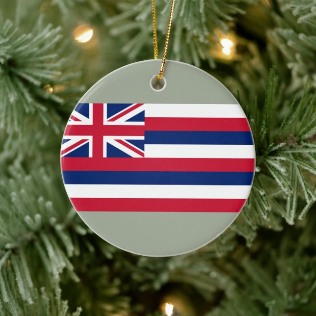 Flagga of Hawaii (USA) Julgransprydnad Keramik (Träd)