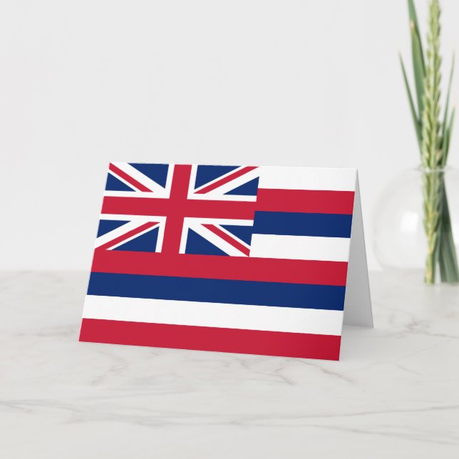 Flagga of Hawaii (USA) Kort (Framsida)