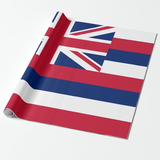Flagga of Hawaii (USA) Presentpapper (Utrullad)