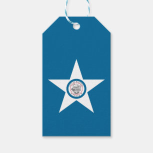 Flagga of Houston, Texas Gift Märkres Presentetikett