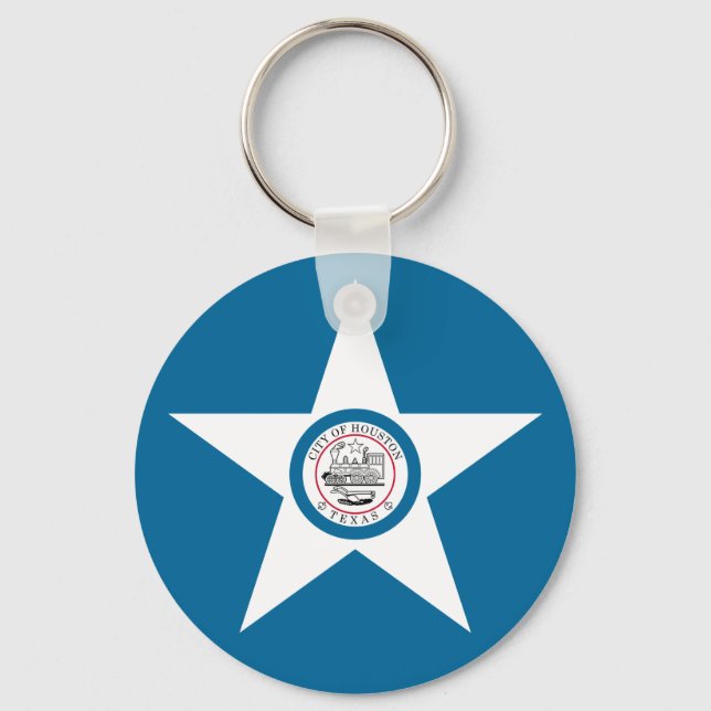 Flagga of Houston, Texas Keychain Nyckelring (Framsida)