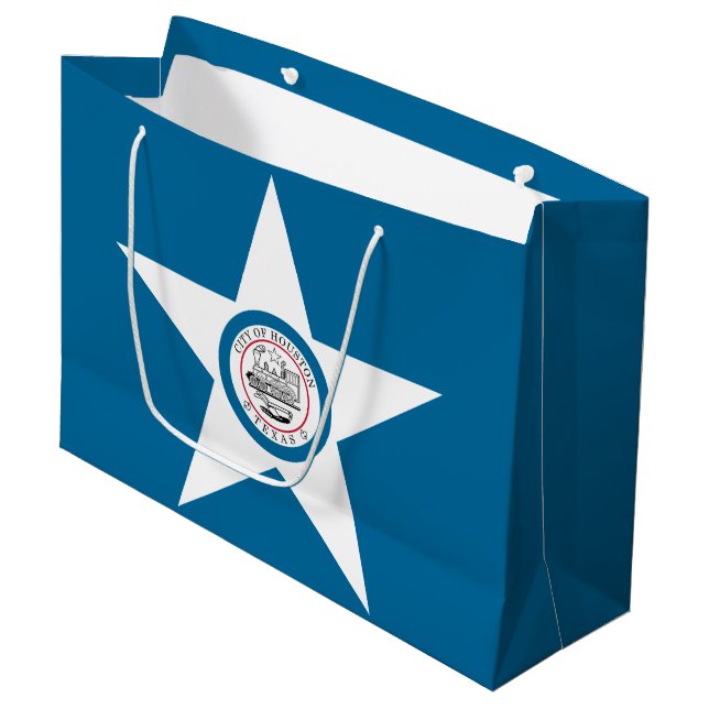 Flagga of Houston, Texas Large Gift Bag (Framsidan Vinklad)