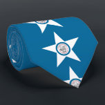 Flagga of Houston, Texas Neck Tie Slips<br><div class="desc">Tie med flagga av Houston, Texas; blå flagga med Houstons försegling i en vit stjärna, med illustration av tåg</div>