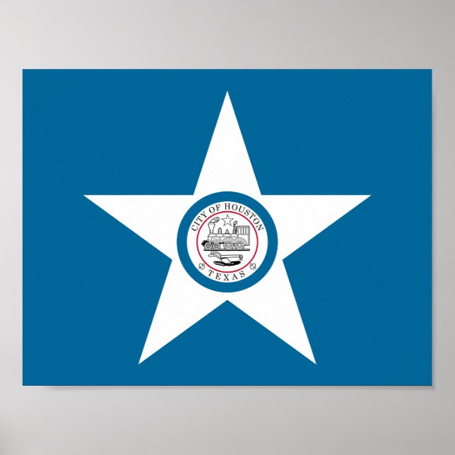Flagga of Houston, Texas Poster (Framsidan)