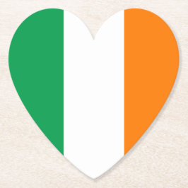 Flagga of Ireland Heart Underlägg Papper