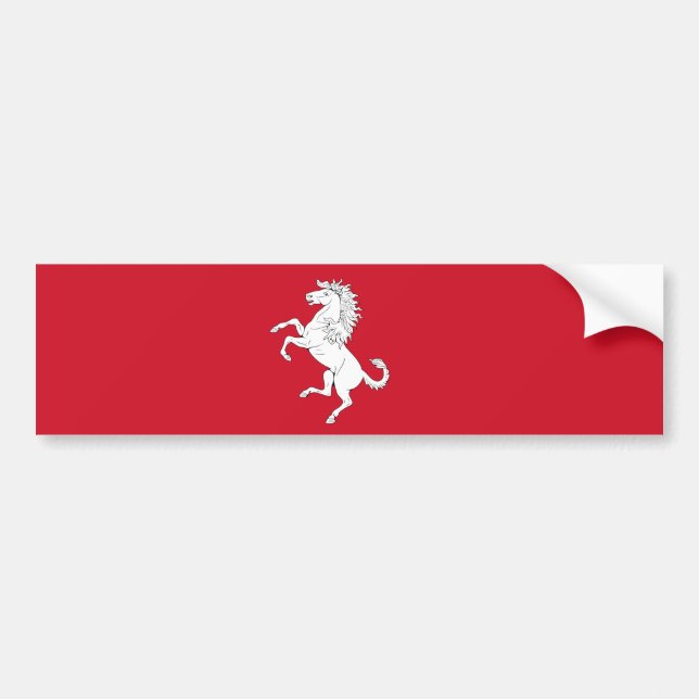 Flagga of Kent (White Horse) (England, Storbritann Bildekal (Framsidan)