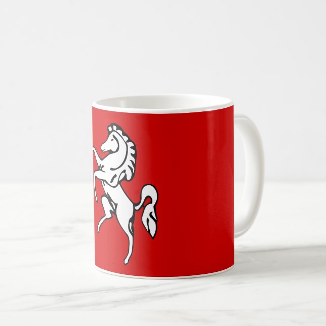 Flagga of Kent (White Horse) (England, Storbritann Kaffemugg (Framsida höger)