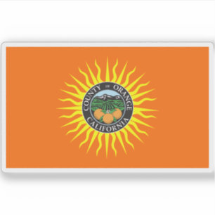 Flagga of Orange County, Kalifornien Klistermärken