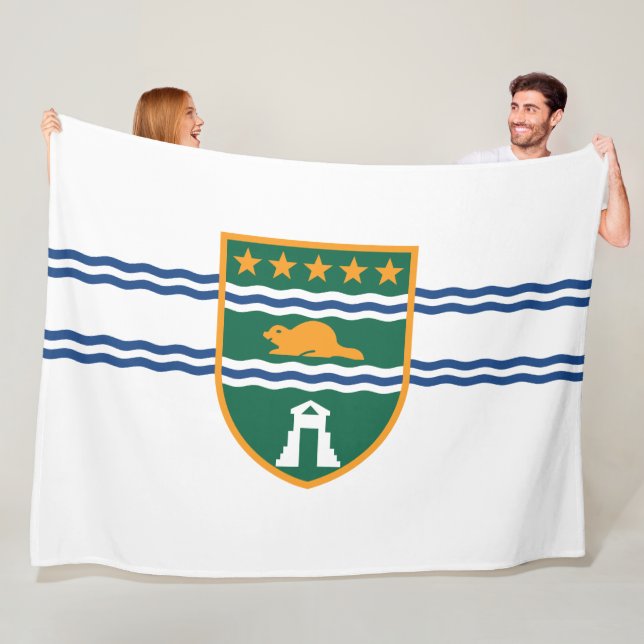 Flagga of Surrey (British Columbia, Kanada) Fleecefilt (På plats)