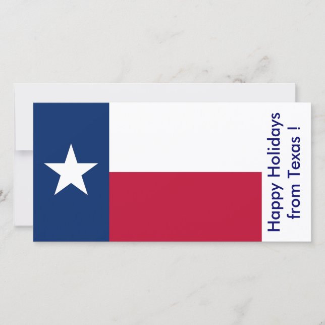 Flagga of Texas, Glad helg from U.S.A. Julkort (Framsida)