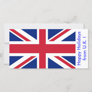 Flagga of U.K., Glad helg från Förenade kungariket Julkort