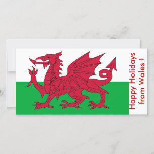 Flagga of Wales, Glad helg från Förenade kungarike Julkort