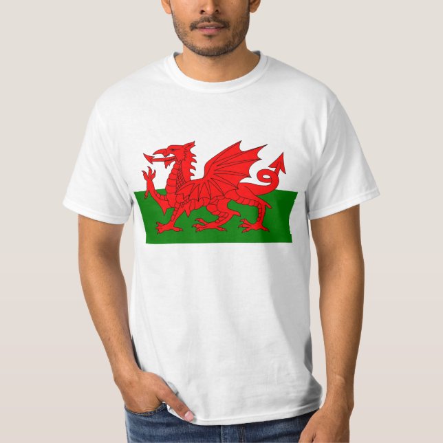 Flagga of Wales T Shirt (Framsida)