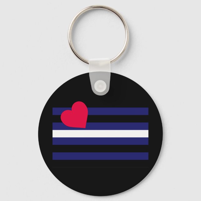 FLAGGA officiell LEATHER PRIDE Nyckelring (Framsida)