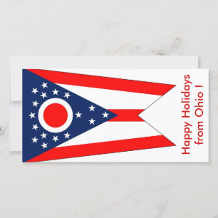 Flagga Ohio, Glad helg från USA Julkort