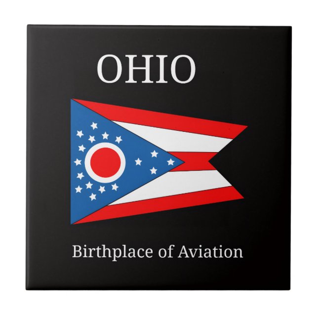Flagga Ohio Kakelplatta (Framsidan)