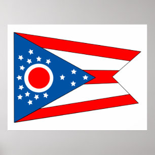 Flagga Ohio Poster