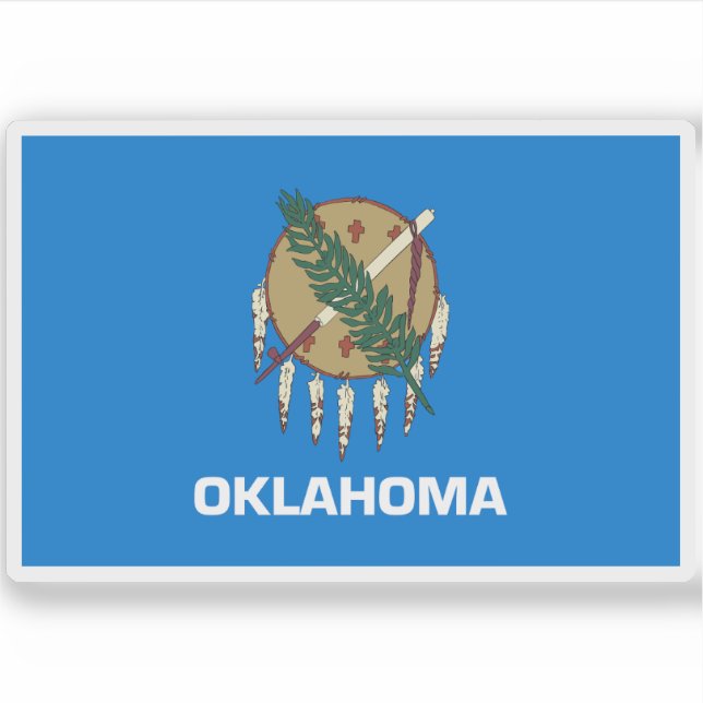 Flagga Oklahoma Klistermärken (Framsida)