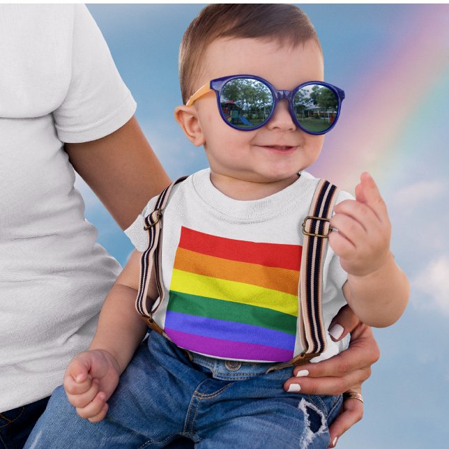 Flagga om HBT-Pride Tee Shirt (LGBT Pride Rainbow Flag Baby T-Shirt)