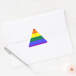 Flagga om HBT-Pride Triangelformat Klistermärke