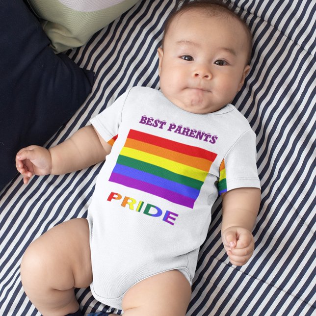 Flagga om HBT-Pride Tröja (LGBT Pride Rainbow Flag Baby Bodysuit)
