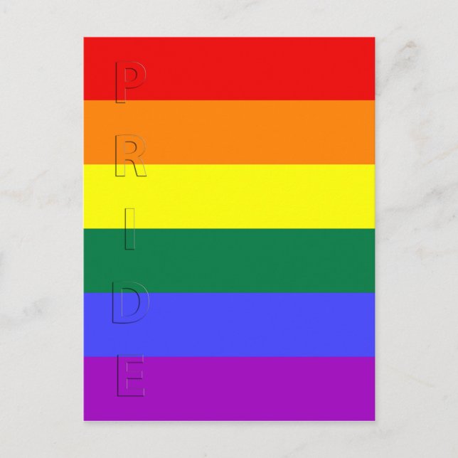 Flagga om HBT-Pride Vykort (Framsida)